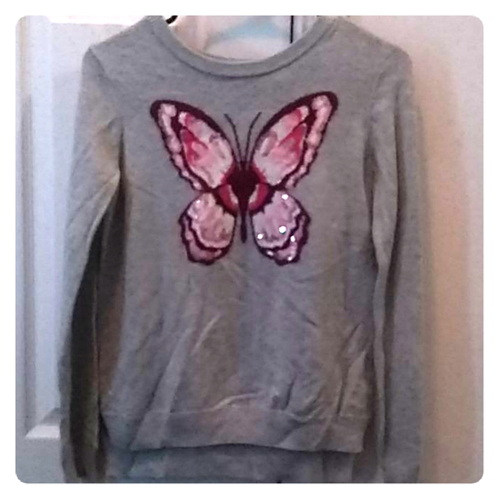 Kids grey butterfly 🦋 sweater